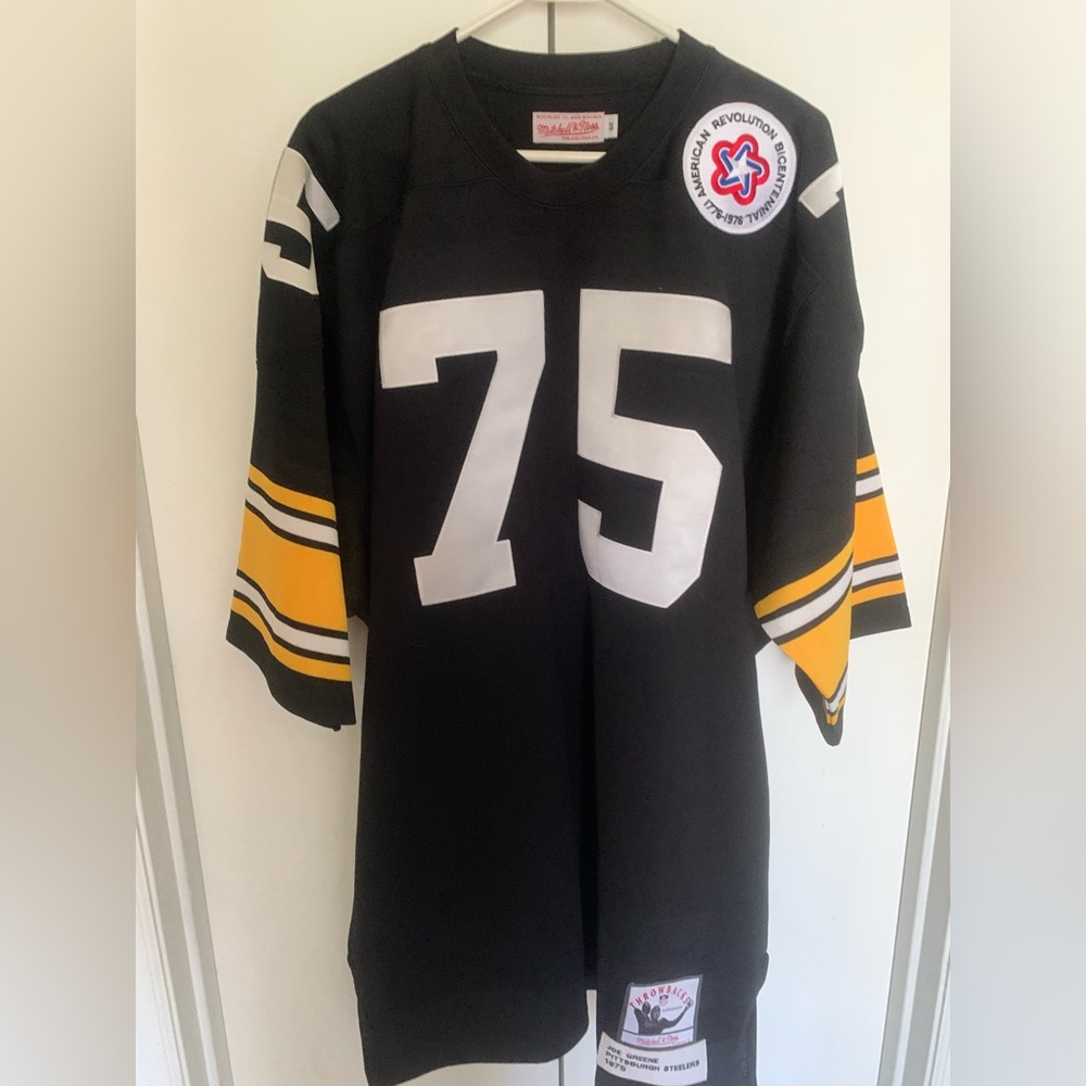 New with tags Mitchell&Ness Pittsburgh  Mean Joe Greene throwback Jersey size 52